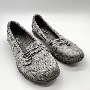 Skechers Shoes Women's Gray Sz 9 Breathe Easy Good Influence Slip-On Comfort